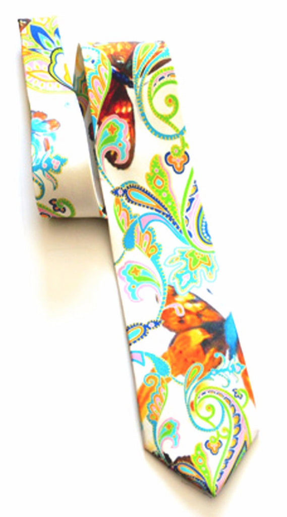 Pangborn Imperial White Silk Tie