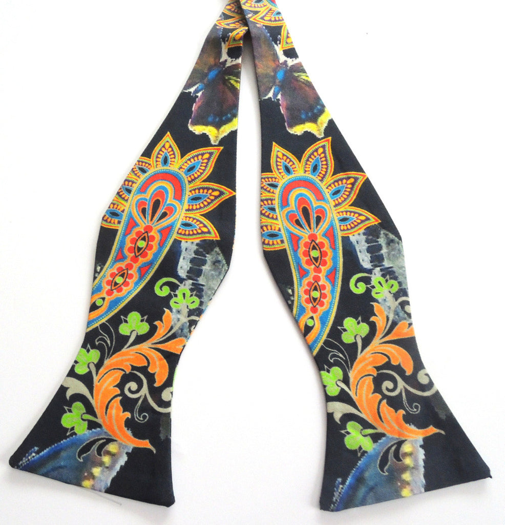 Pangborn Gold Moondance Silk Bow Tie