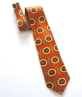 Pangborn Cigar Theme Necktie in orange