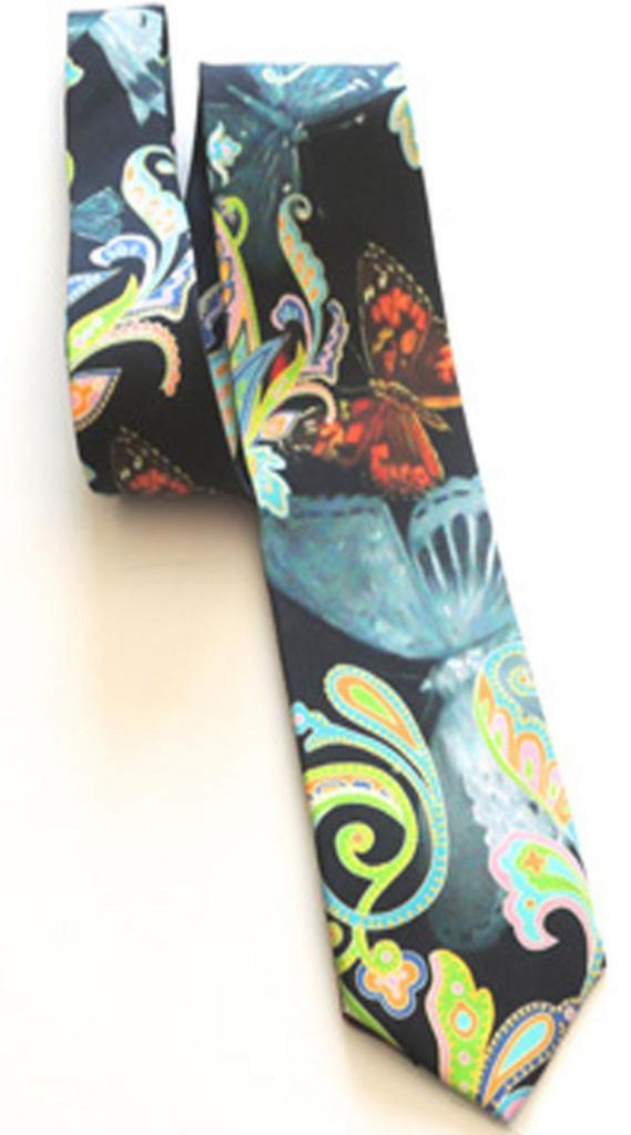 Pangborn Imperial Black Silk Tie
