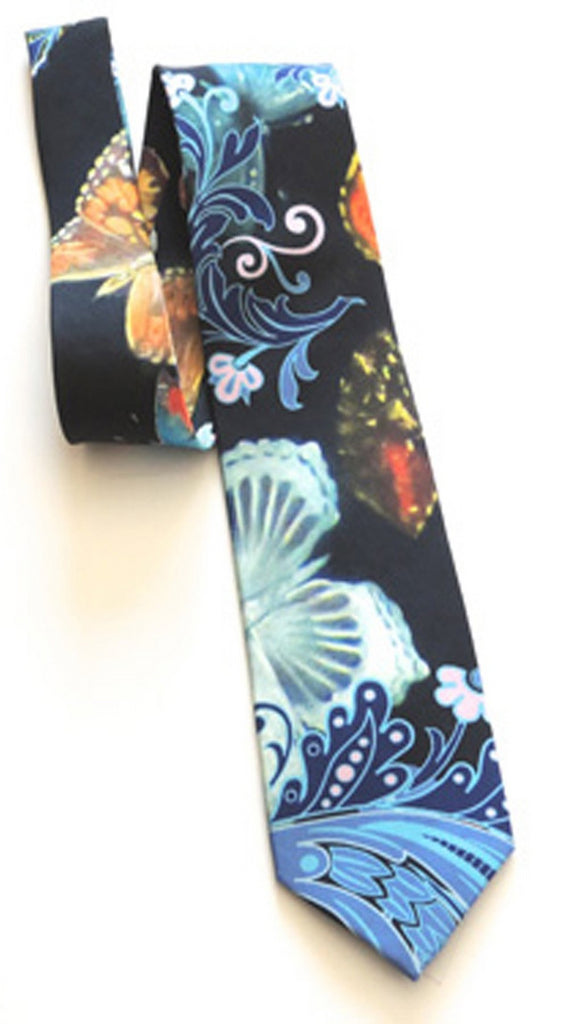 Pangborn Moondance Blue Paisley Silk Tie