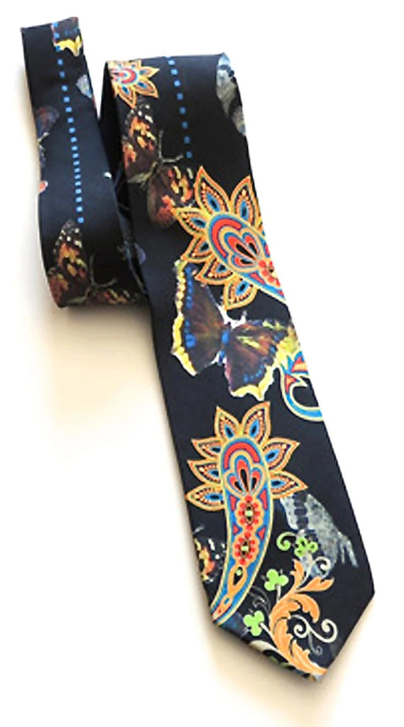 Pangborn Gold Moondance Paisley Silk Tie