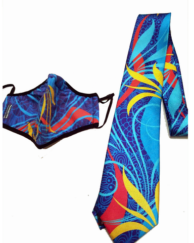 Primary Colors Mask and Matching Tie