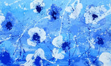 Blue Poppies Face Mask