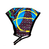 Swirls on Black Tote Bag, Silk Scarf and Face Mask Set