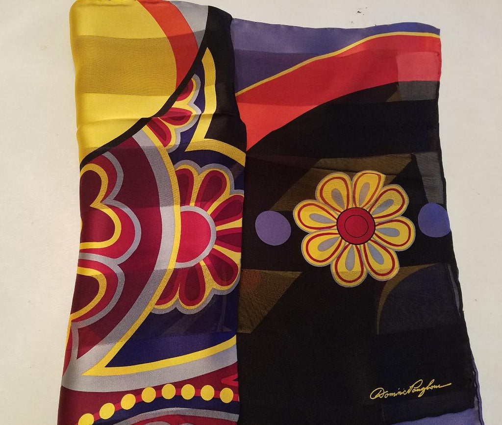 Vibrant Graphics Silk Scarf