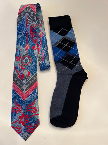 Prosperity Silk Tie with Argyle Socks