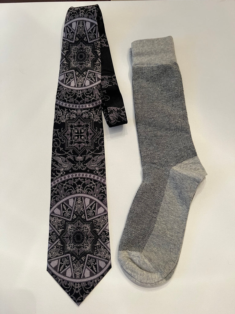 Starry Night Vintage Tie with Socks