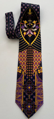 Pangborn Black, Purple and Gold Vintage Tie