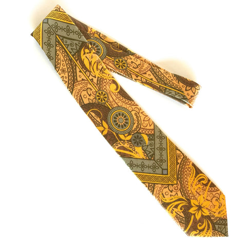 Pangborn Prosperity Silk Tie in gold, taupe