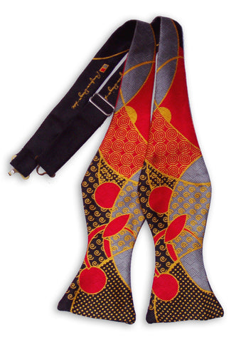 Pangborn Bowtie - Red Accents on Gray and Black