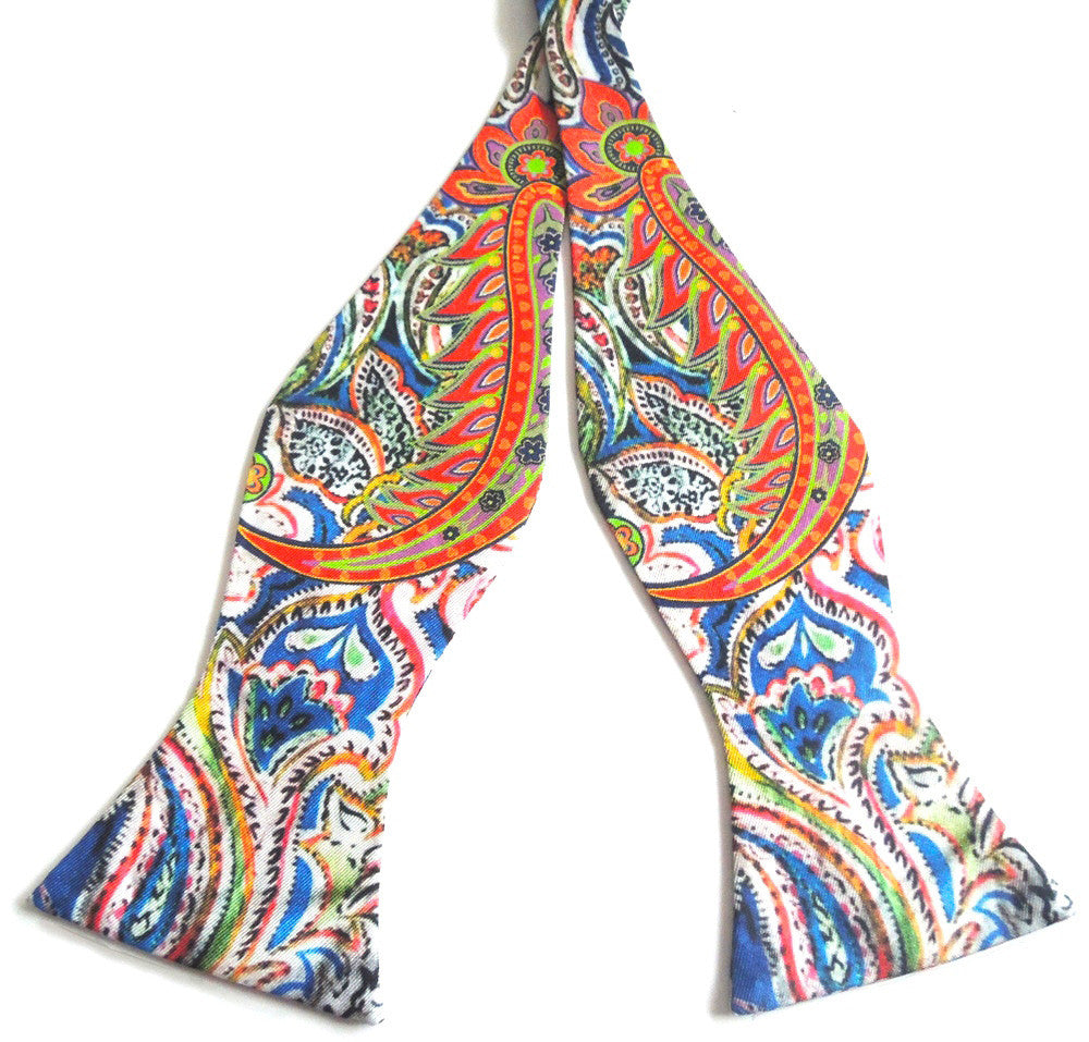 Pangborn Regal Orange Batik Silk Bow Tie