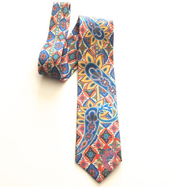 Pangborn Majestic Red and Blue Silk Tie
