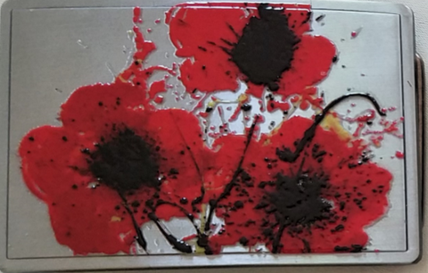 Pangborn Poppy Art on Belt Buckle
