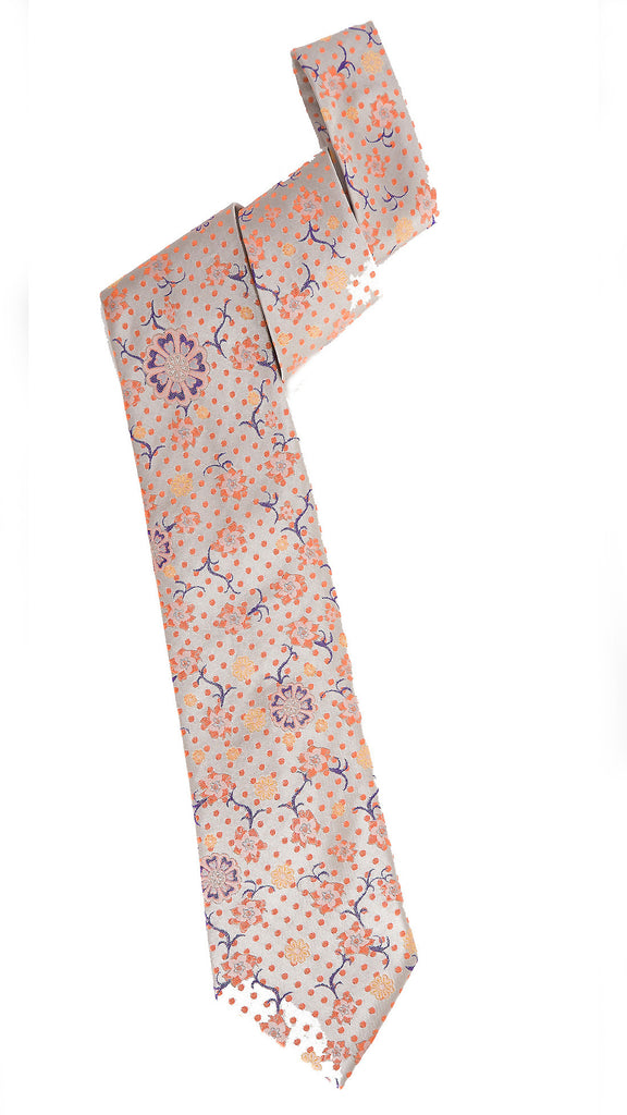 Pangborn Fleeting Woven Tie in taupe, orange, purple