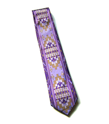 Pangborn Purple Aztec Design tie