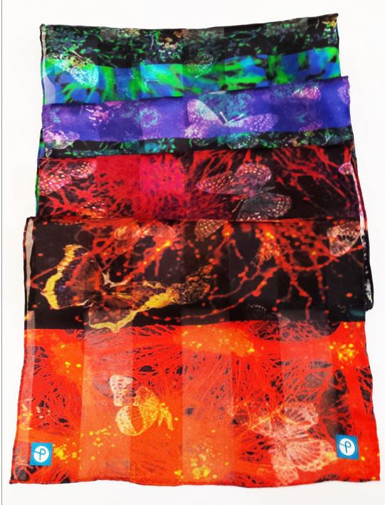 Stem Cells and Butterflies Silk Scarf