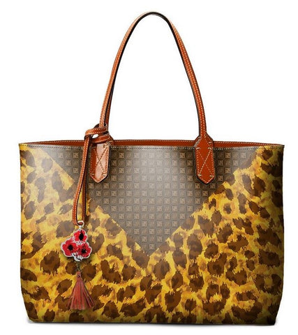 Pangborn Handbag - Leopard Pattern on Brown